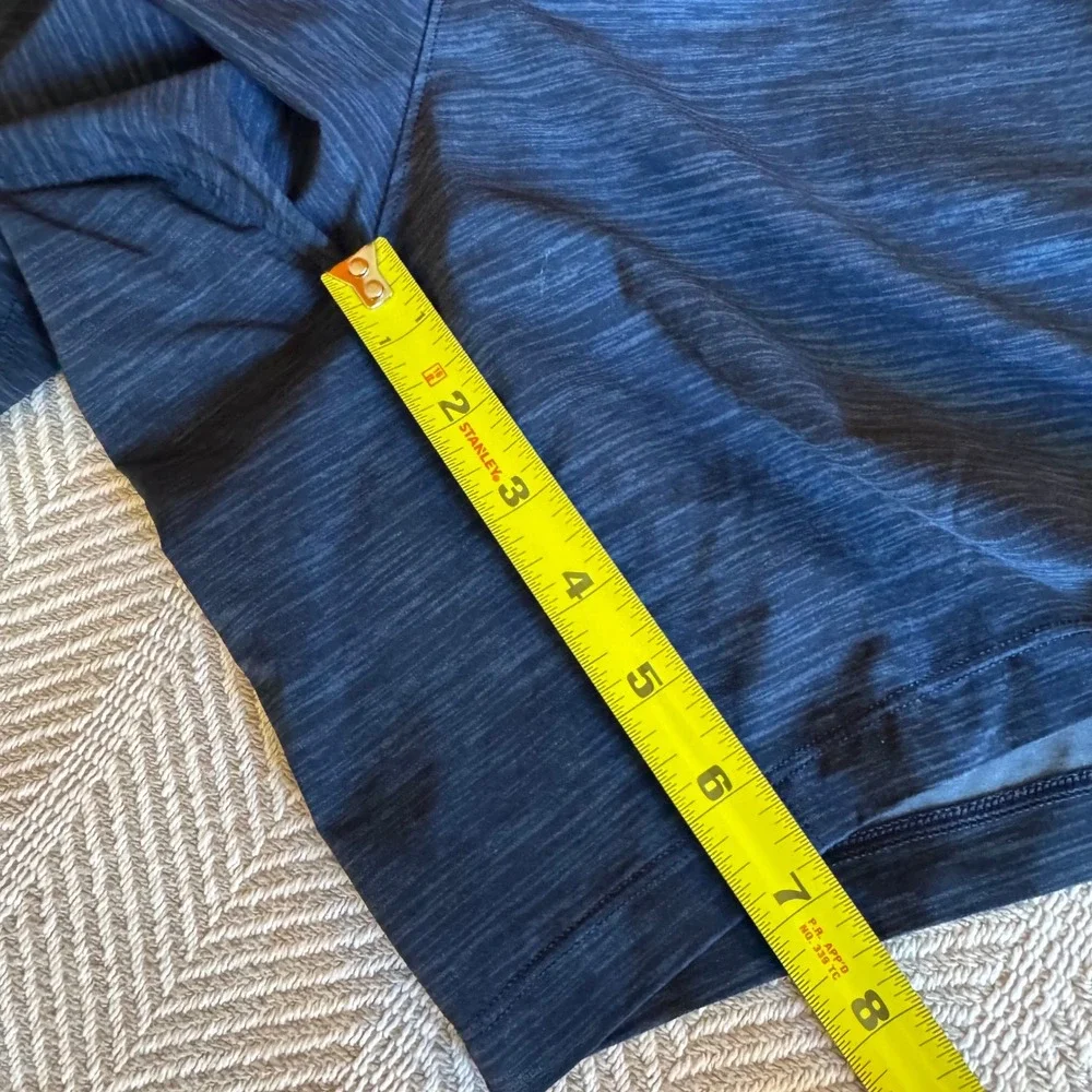 Lululemon Pace Breaker Lined Shorts Mens Large Navy Blue Heathered 7 Inseam